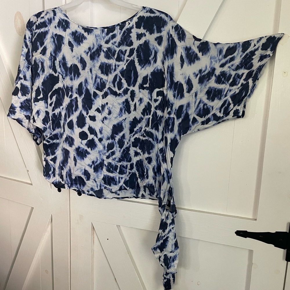 Hand dyed 100% genuine silk relaxed fit blouse